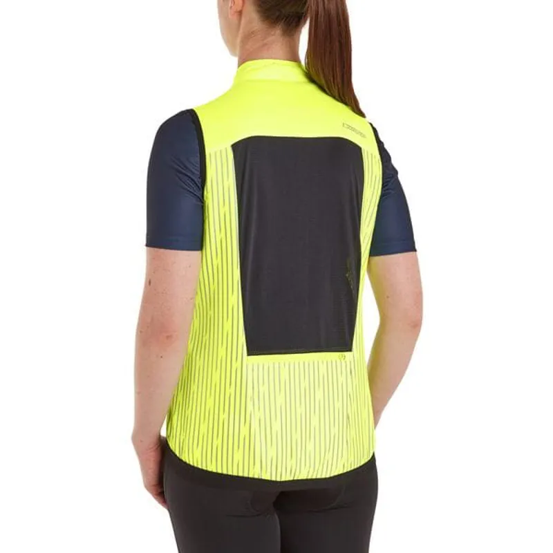 Madison Stellar Reflective Windproof Women's Gilet in Yellow-2